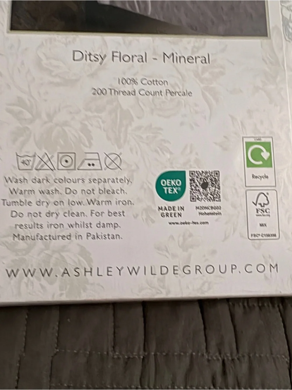 Cabbages & Roses LONDON Ditsy Floral - Mineral 4-Piece Queen Sheet Set NEW
